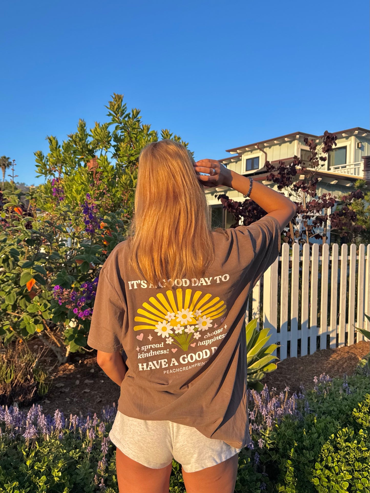 HAVE A GOOD DAY VINTAGE MOCHA TEE