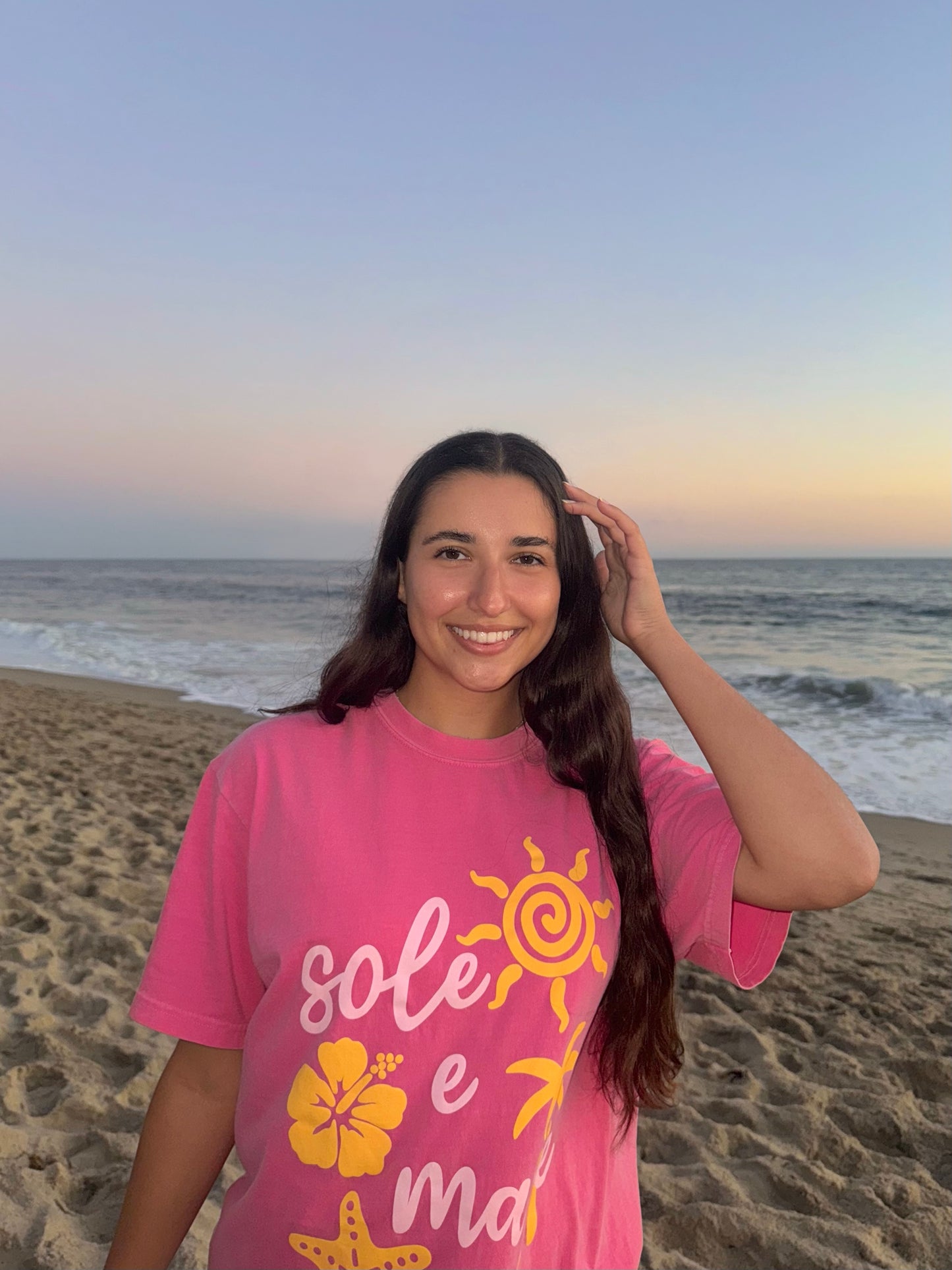 "SOLE E MARE" SUNSET PINK TEE