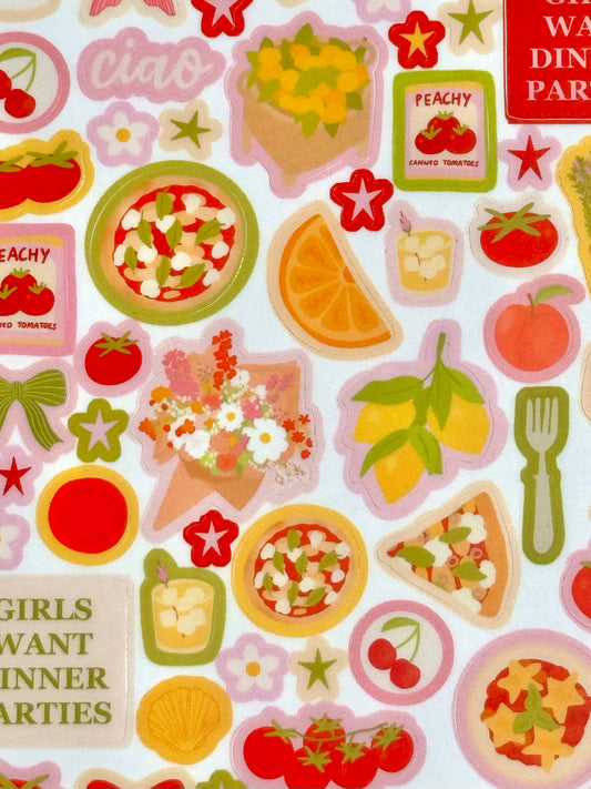 "TOMATO GIRL" STICKER SHEET