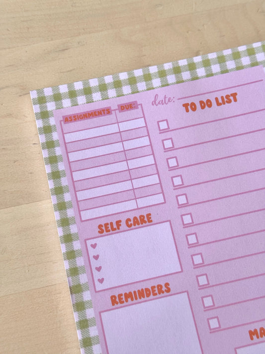 MINI STUDENT DAILY PLANNER NOTEPAD