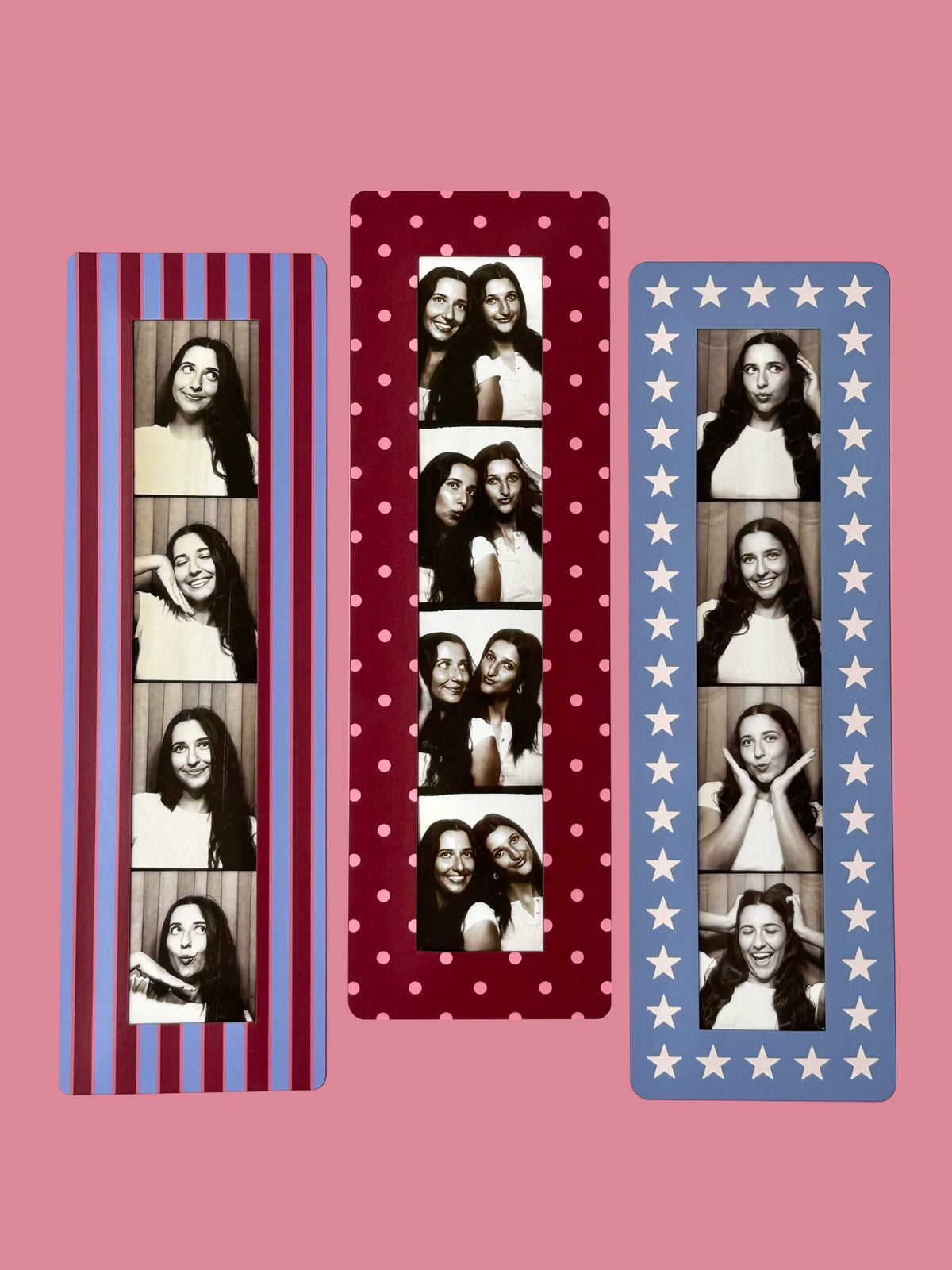 RUBY BLUE - VINTAGE PHOTOBOOTH FRAME MAGNETS - SET OF 3