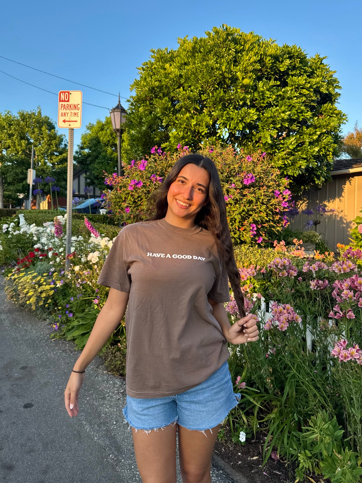 HAVE A GOOD DAY VINTAGE MOCHA TEE