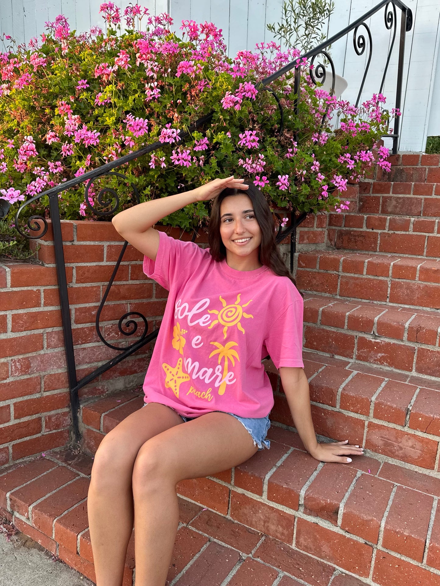 "SOLE E MARE" SUNSET PINK TEE