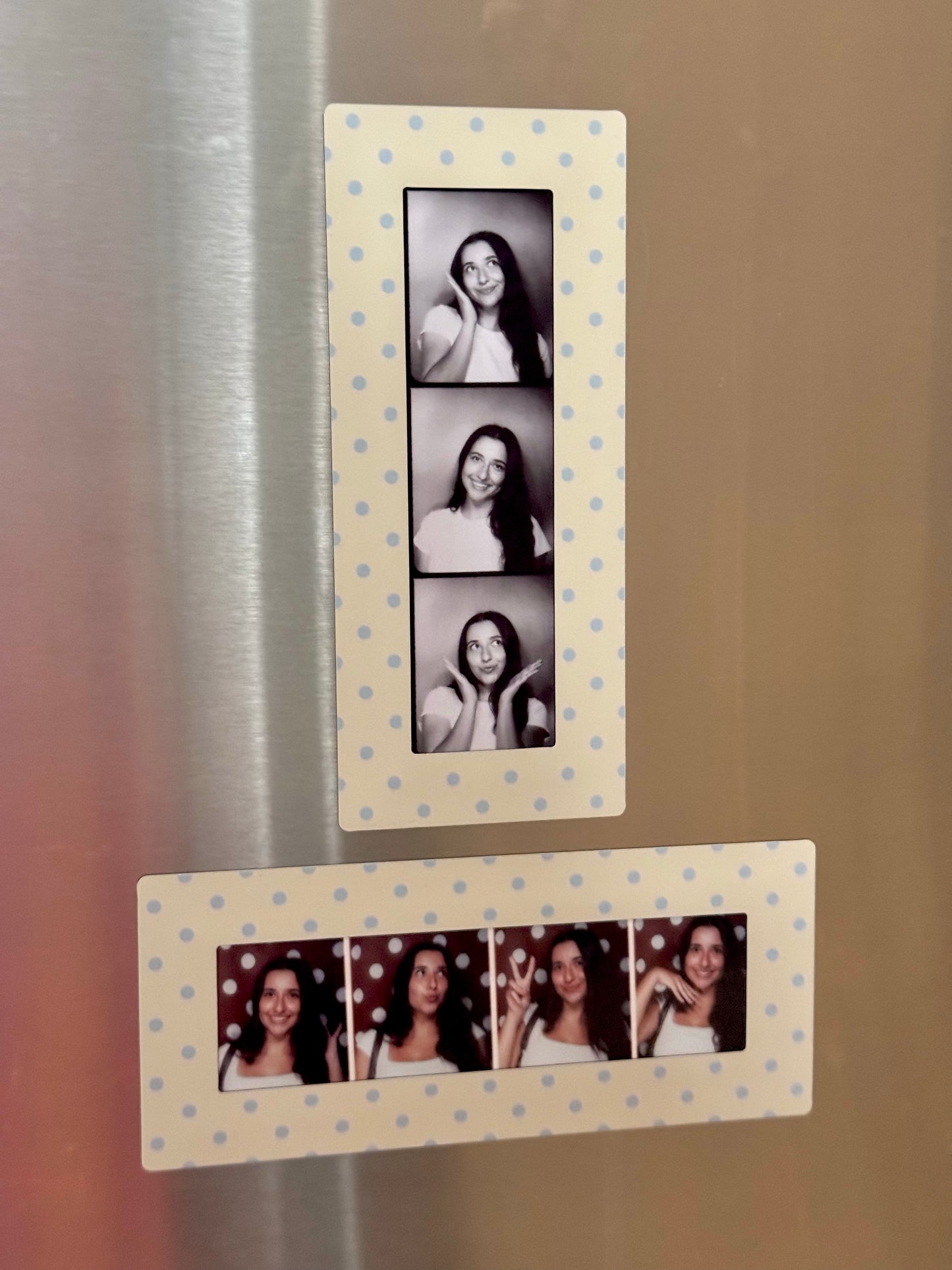 "BUTTER POLKA DOT" DIGITAL PHOTOBOOTH FRAME MAGNET
