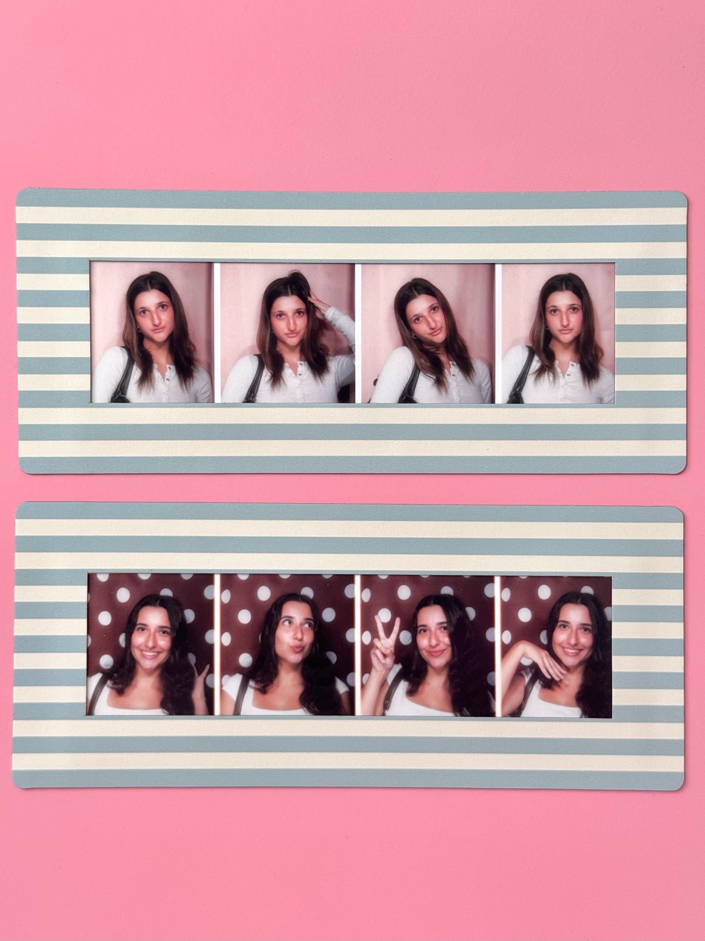 "SEASIDE STRIPES" DIGITAL PHOTOBOOTH FRAME MAGNET