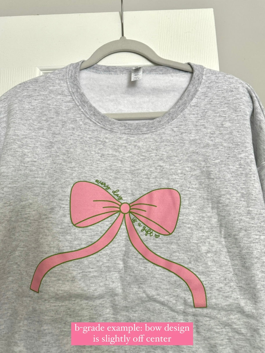 OOPSIE EVERY DAY IS A GIFT BOW CREWNECK