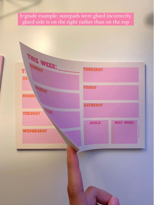OOPSIE PEACHY WEEKLY PLANNER NOTEPAD