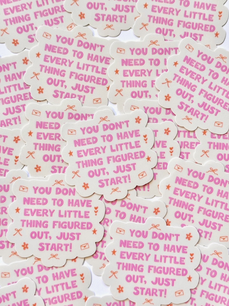 "JUST START" VINYL STICKER