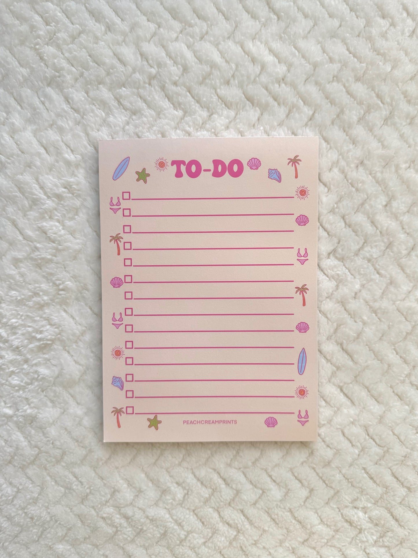 SUMMER DOODLES TO-DO LIST NOTEPAD