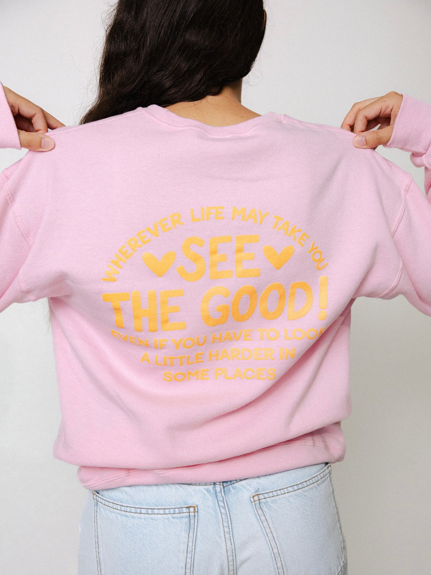 SEE THE GOOD PINK CREWNECK