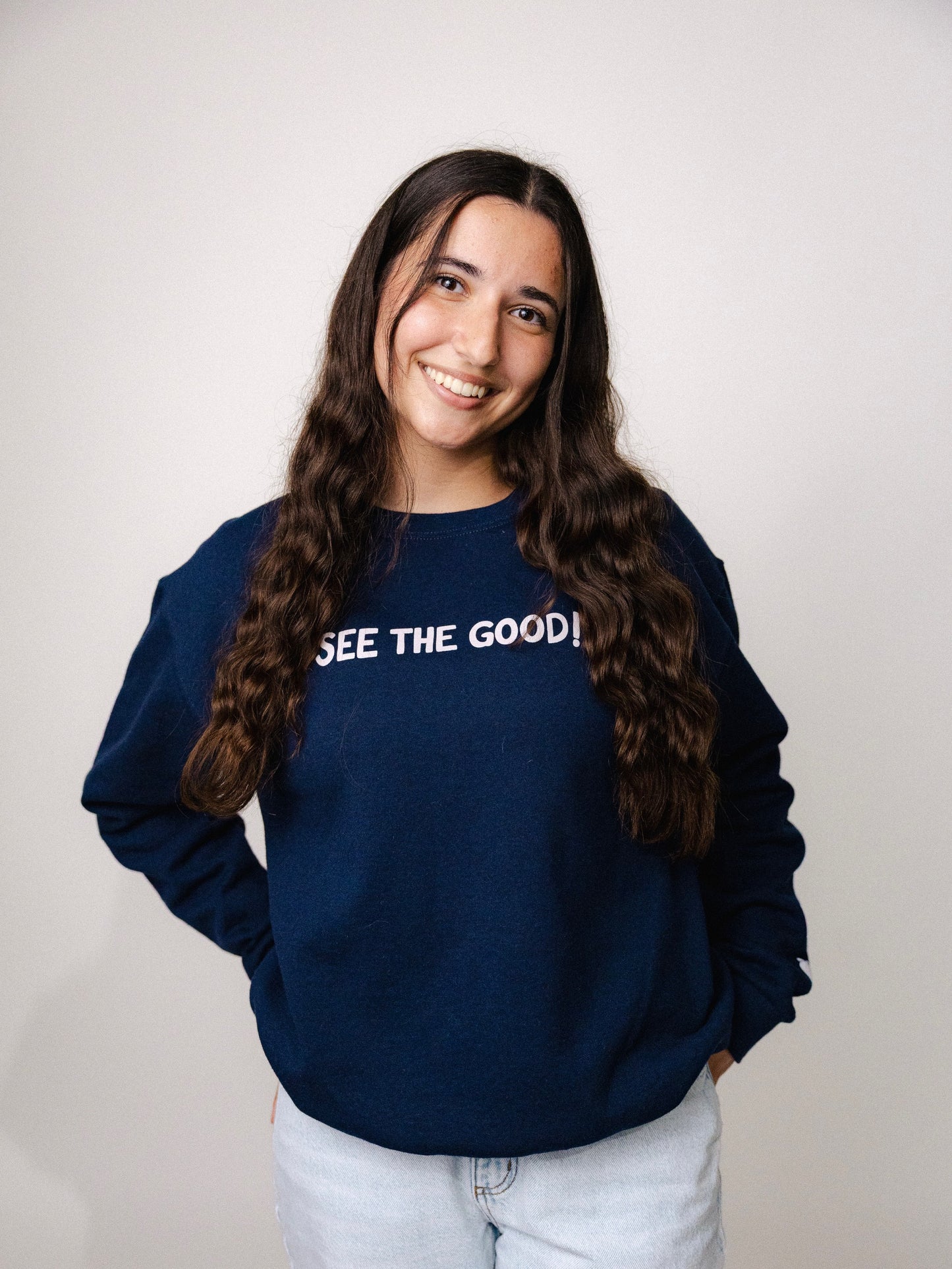 SEE THE GOOD NAVY CREWNECK