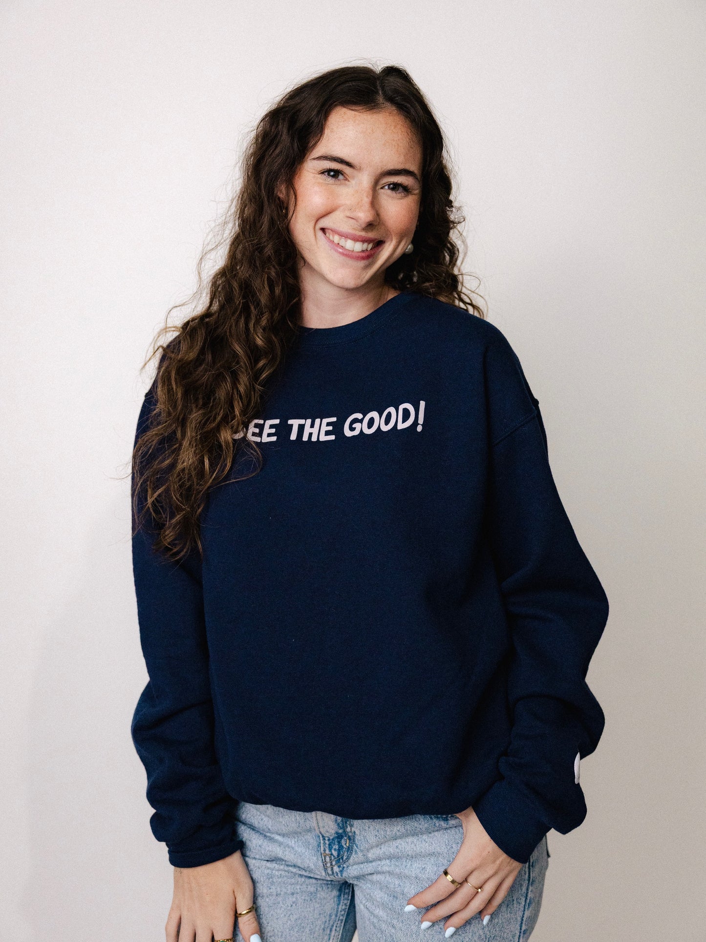 SEE THE GOOD NAVY CREWNECK