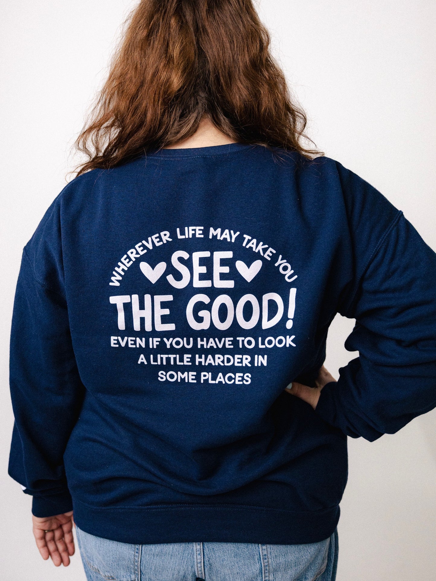 SEE THE GOOD NAVY CREWNECK
