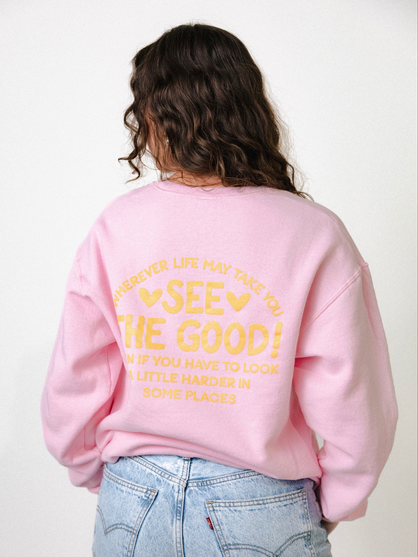 SEE THE GOOD PINK CREWNECK