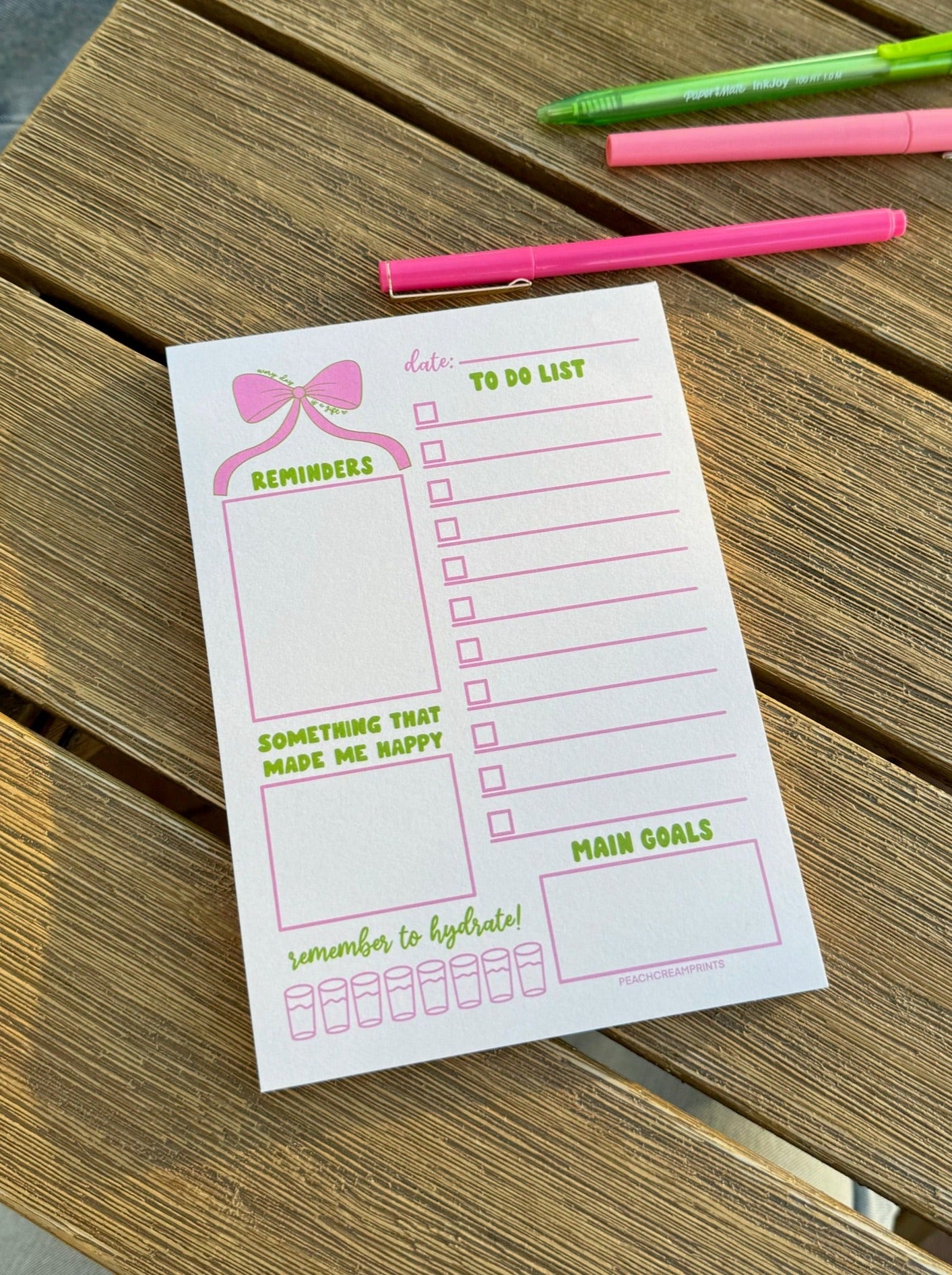 BOW DAILY PLANNER NOTEPAD