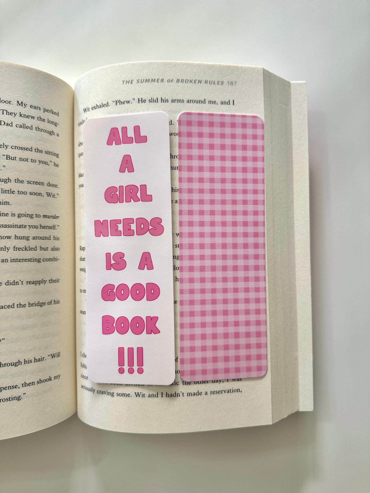 "ALL A GIRL NEEDS" BOOKMARK SET