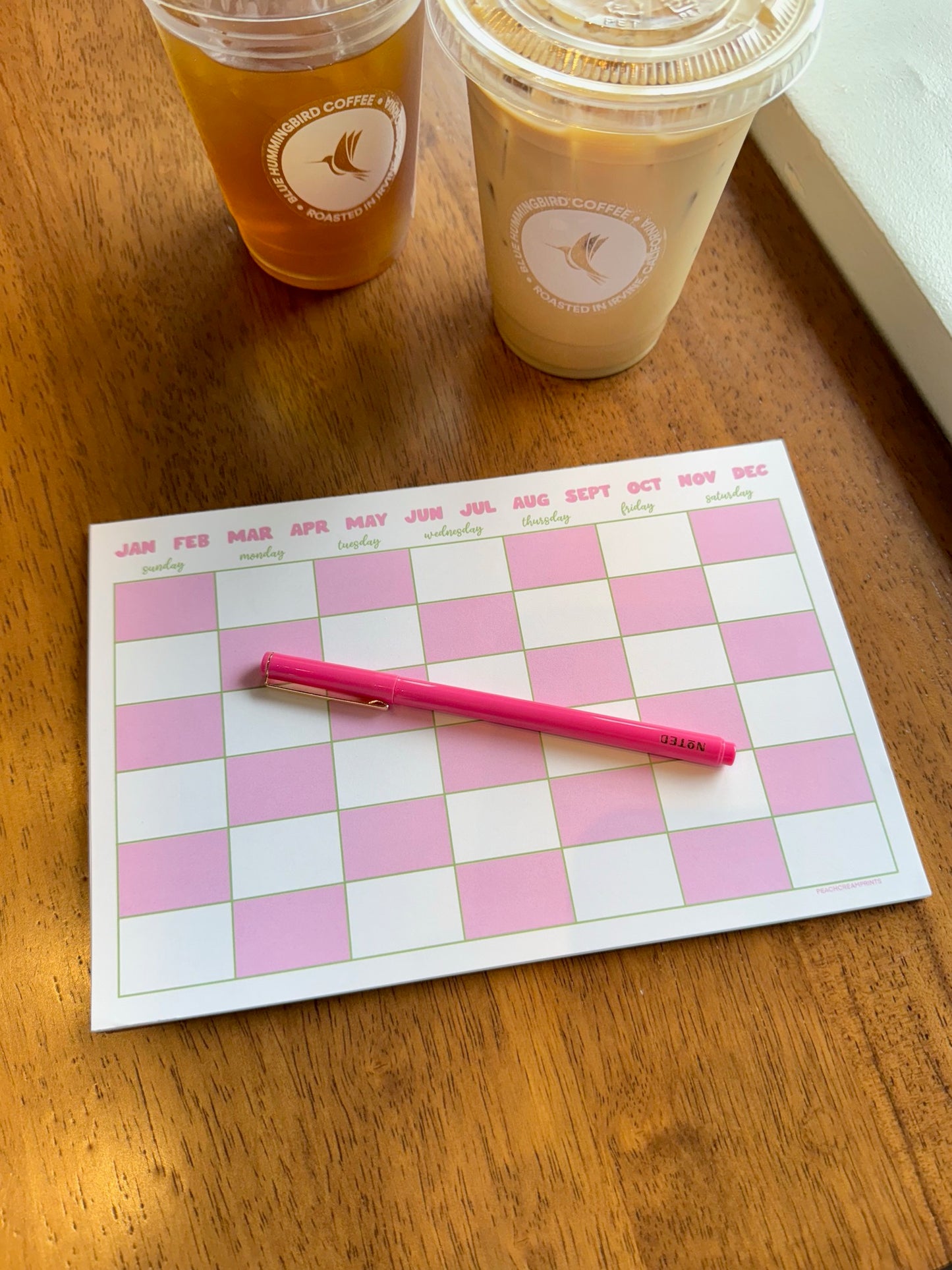OOPSIE MONTHLY CALENDAR NOTEPAD