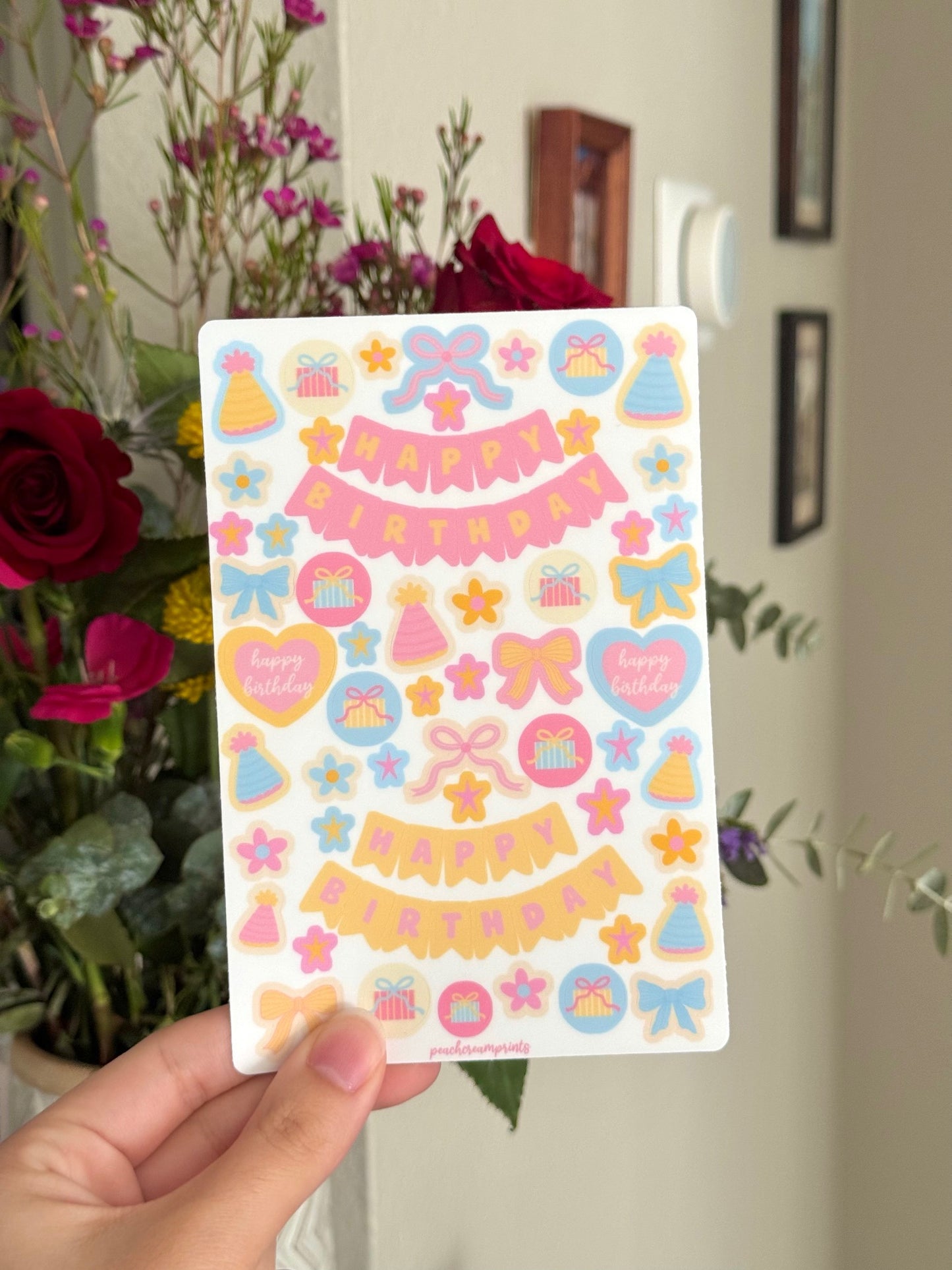 "BIRTHDAY GIRL" STICKER SHEET