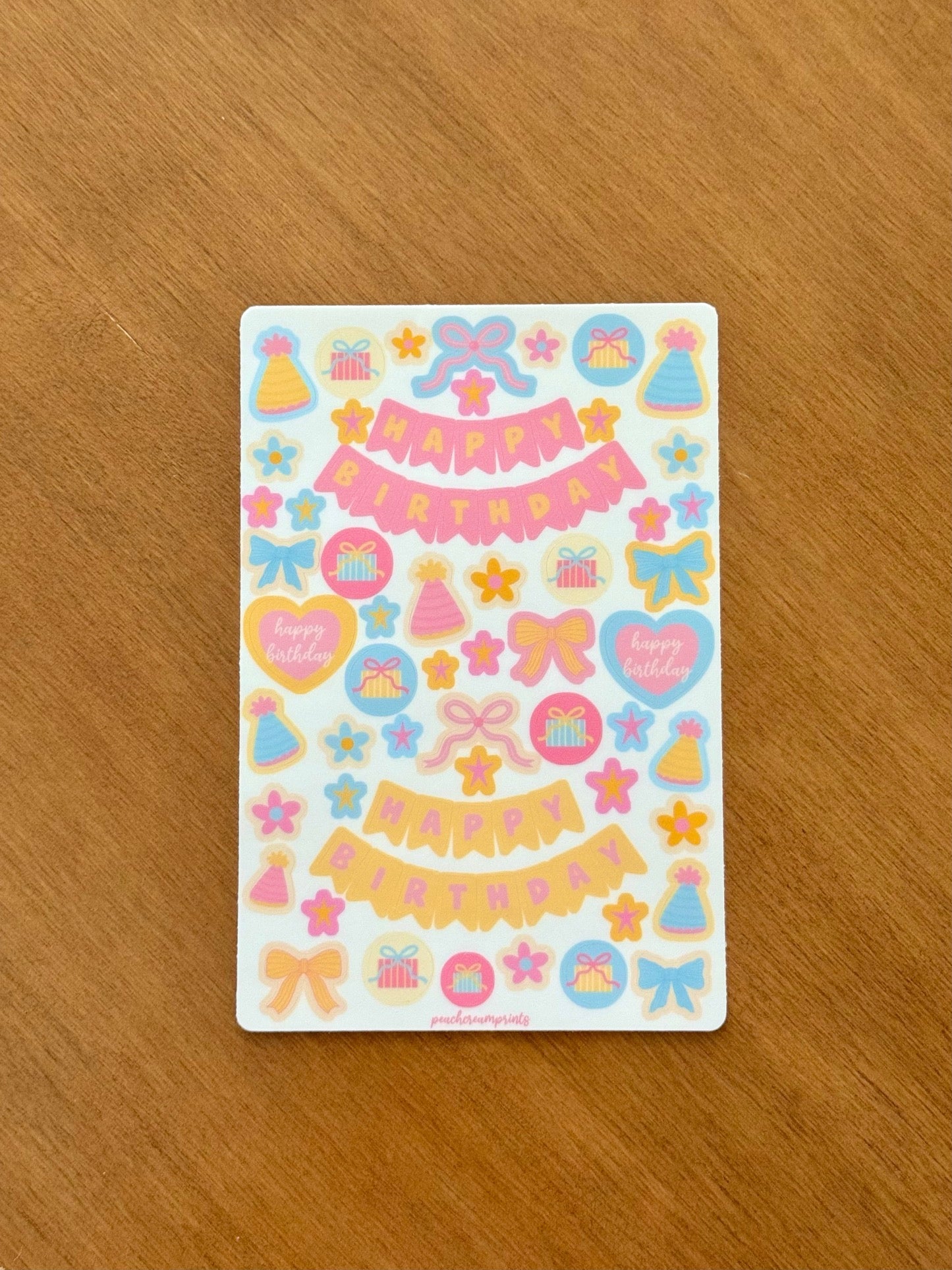 "BIRTHDAY GIRL" STICKER SHEET