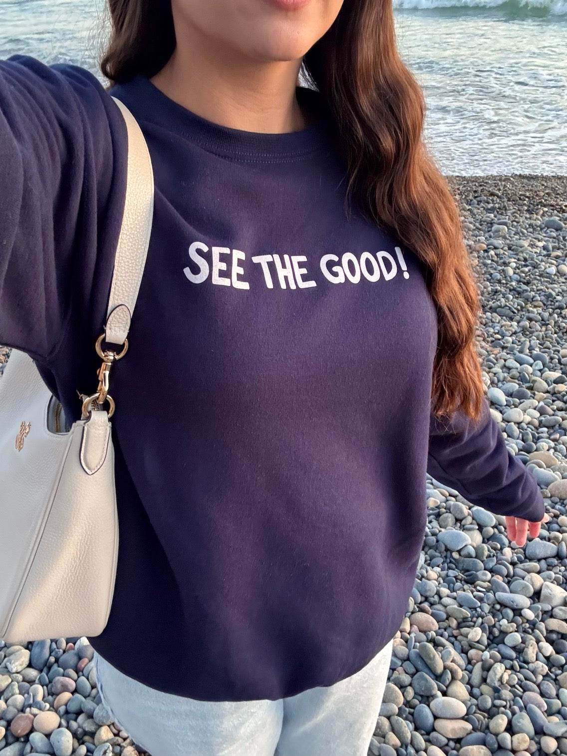 OOPSIE NAVY SEE THE GOOD CREWNECK