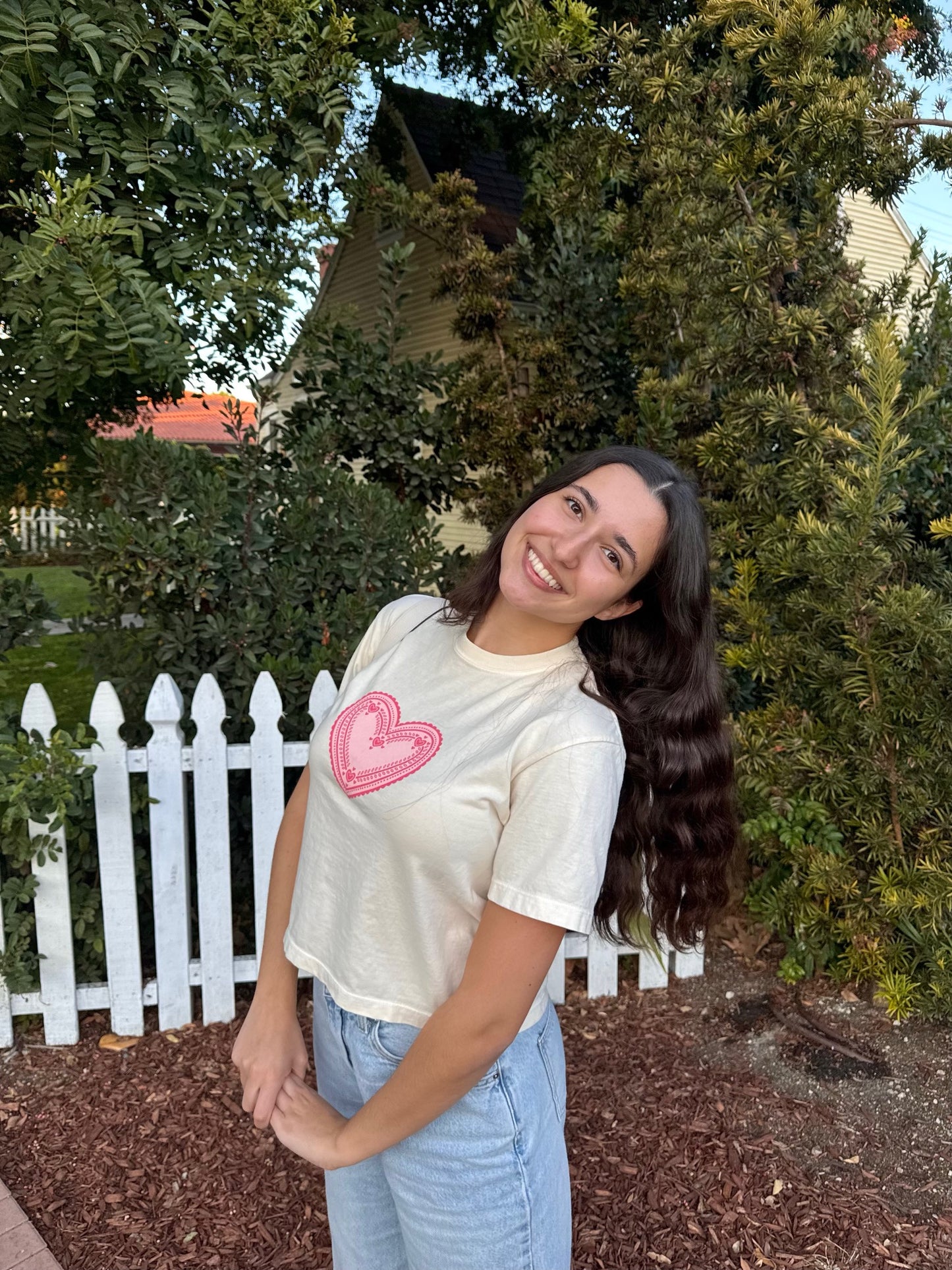 "LOVER GIRL" BOXY HEART TEE