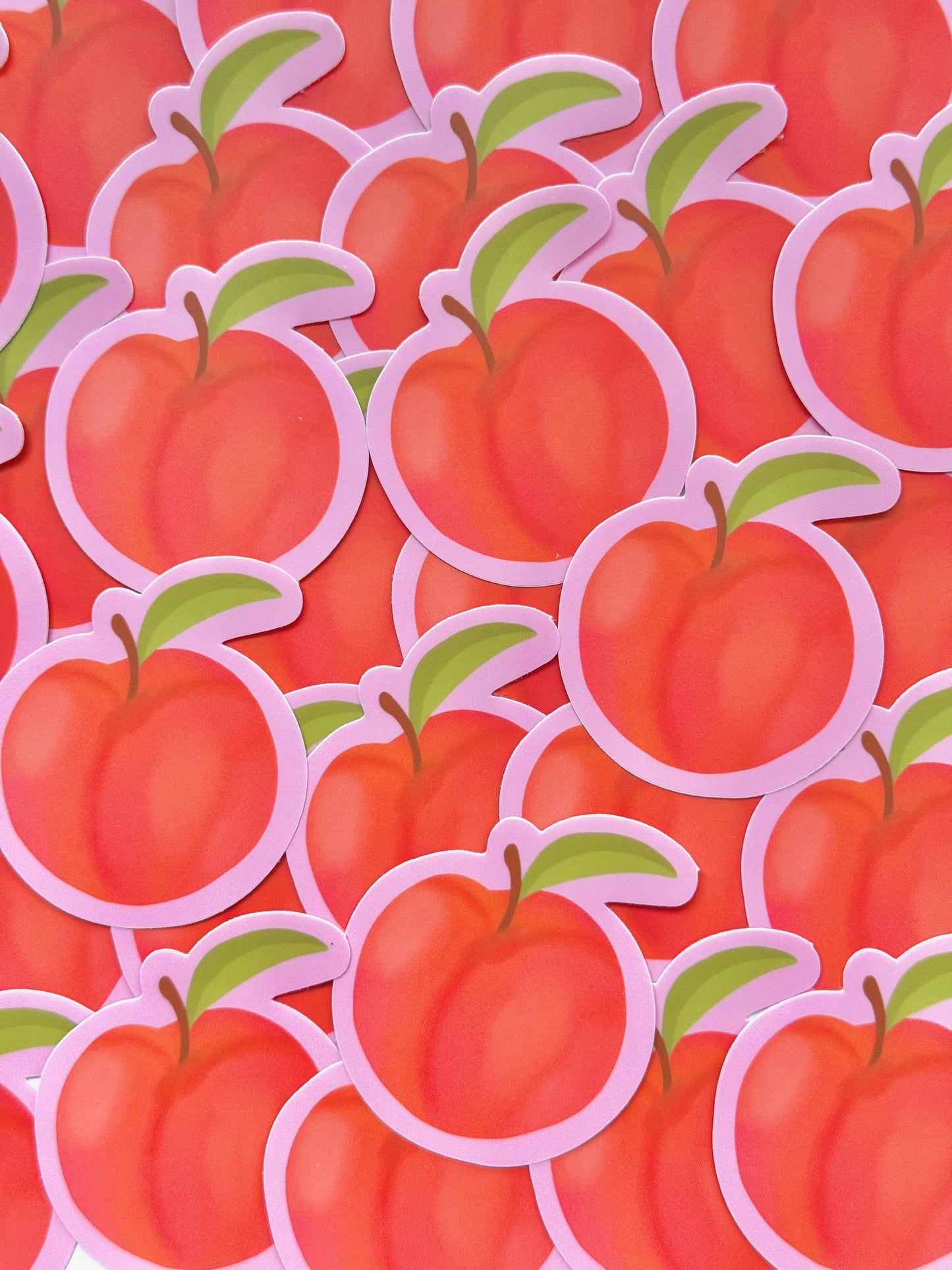 PEACH VINYL STICKER