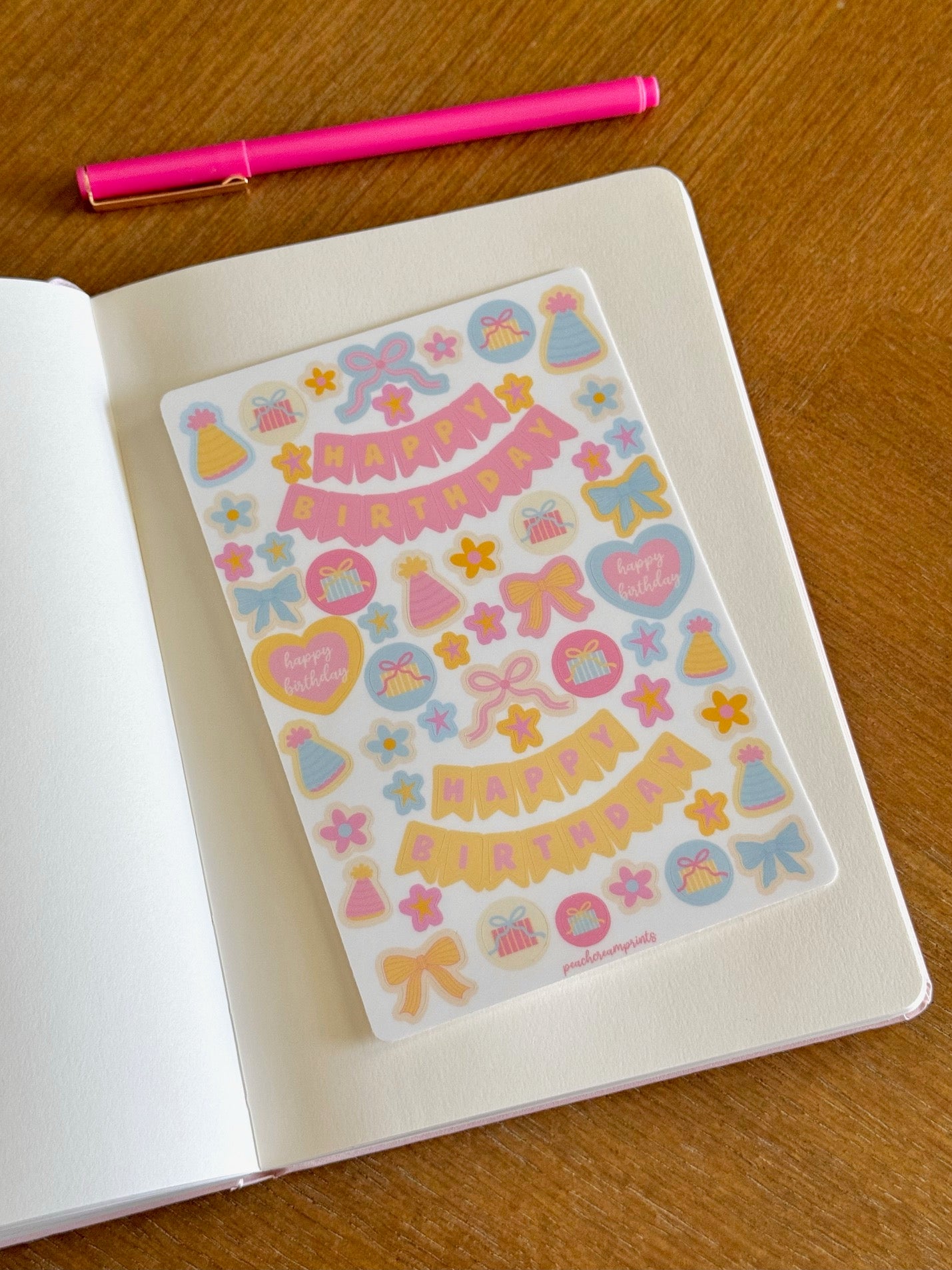 "BIRTHDAY GIRL" STICKER SHEET