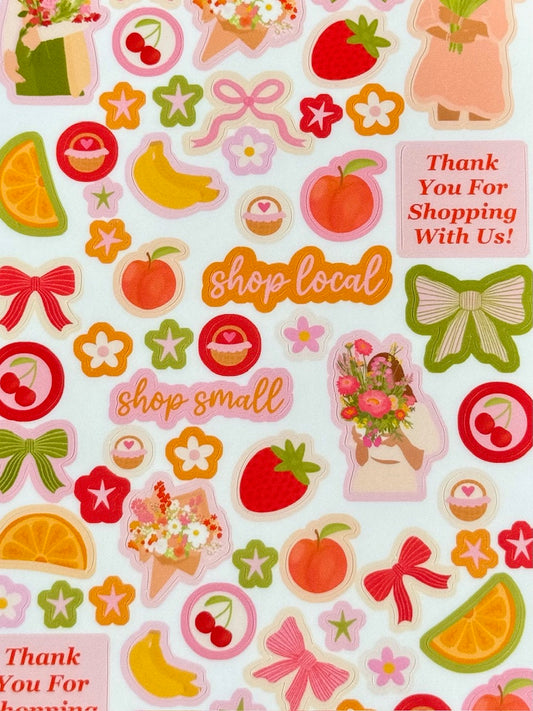 "FARMERS MARKET" STICKER SHEET