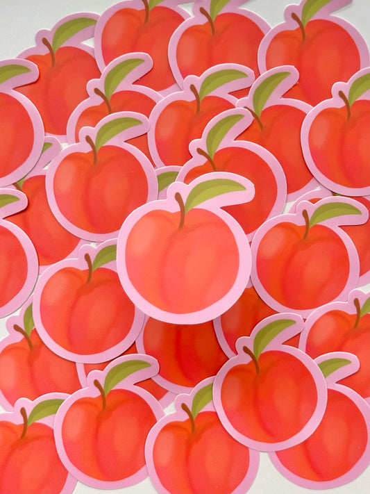 PEACH VINYL STICKER