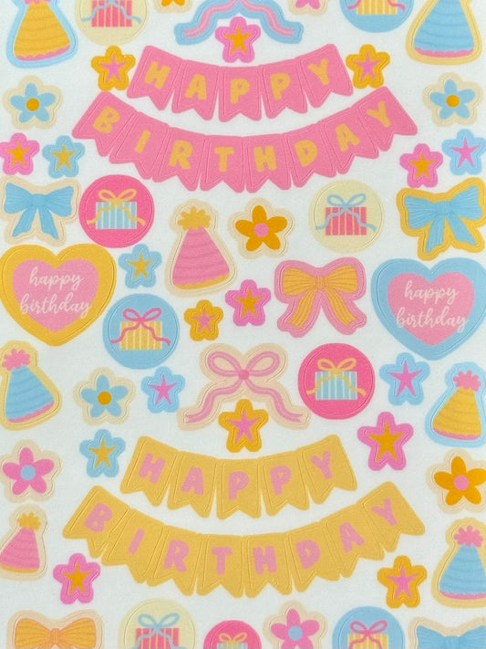 "BIRTHDAY GIRL" STICKER SHEET
