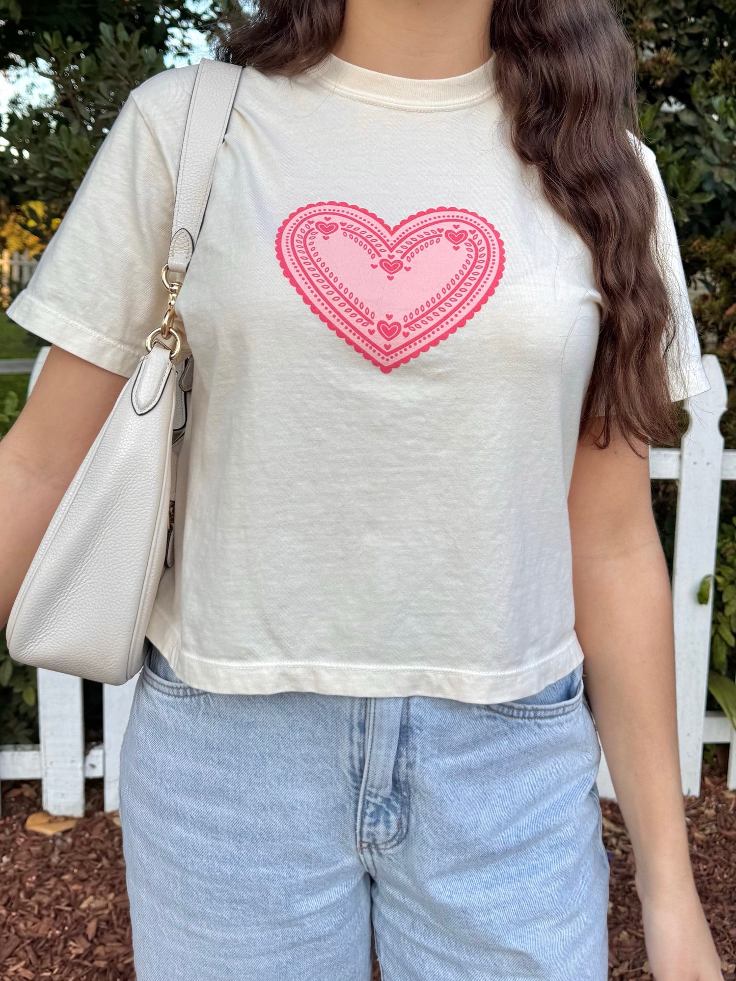 "LOVER GIRL" BOXY HEART TEE