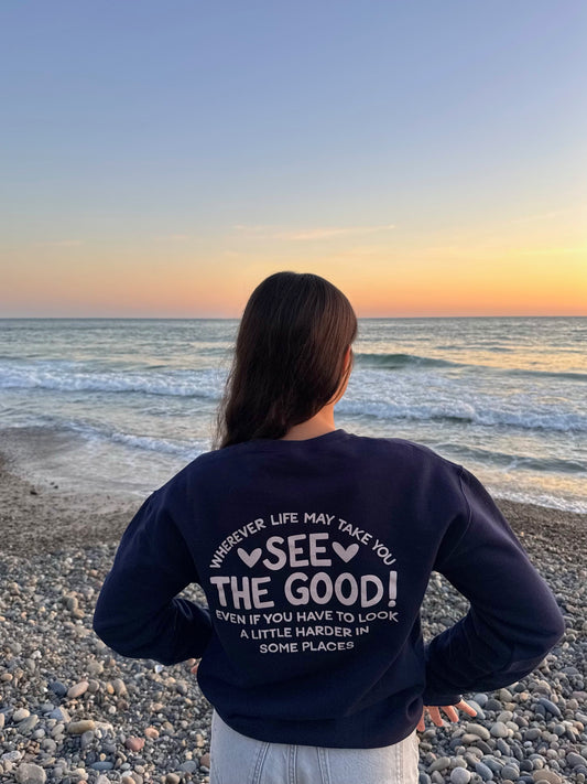 OOPSIE NAVY SEE THE GOOD CREWNECK