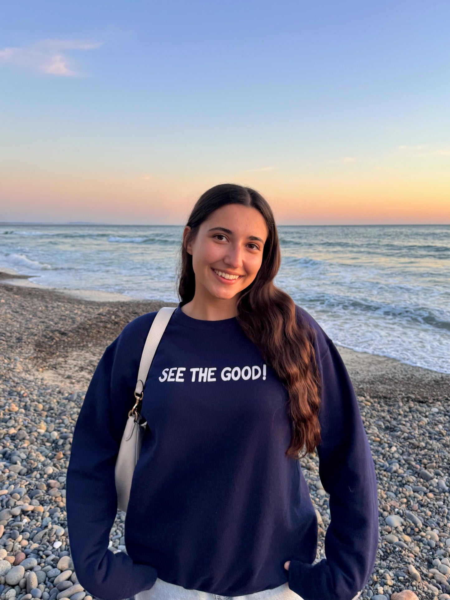 OOPSIE NAVY SEE THE GOOD CREWNECK