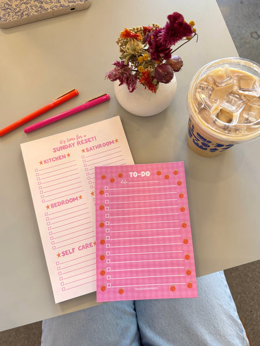 PEACHES TO-DO LIST NOTEPAD