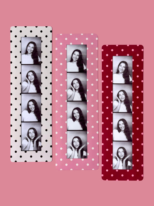 POLKA DOTS - VINTAGE PHOTOBOOTH FRAME MAGNETS - SET OF 3
