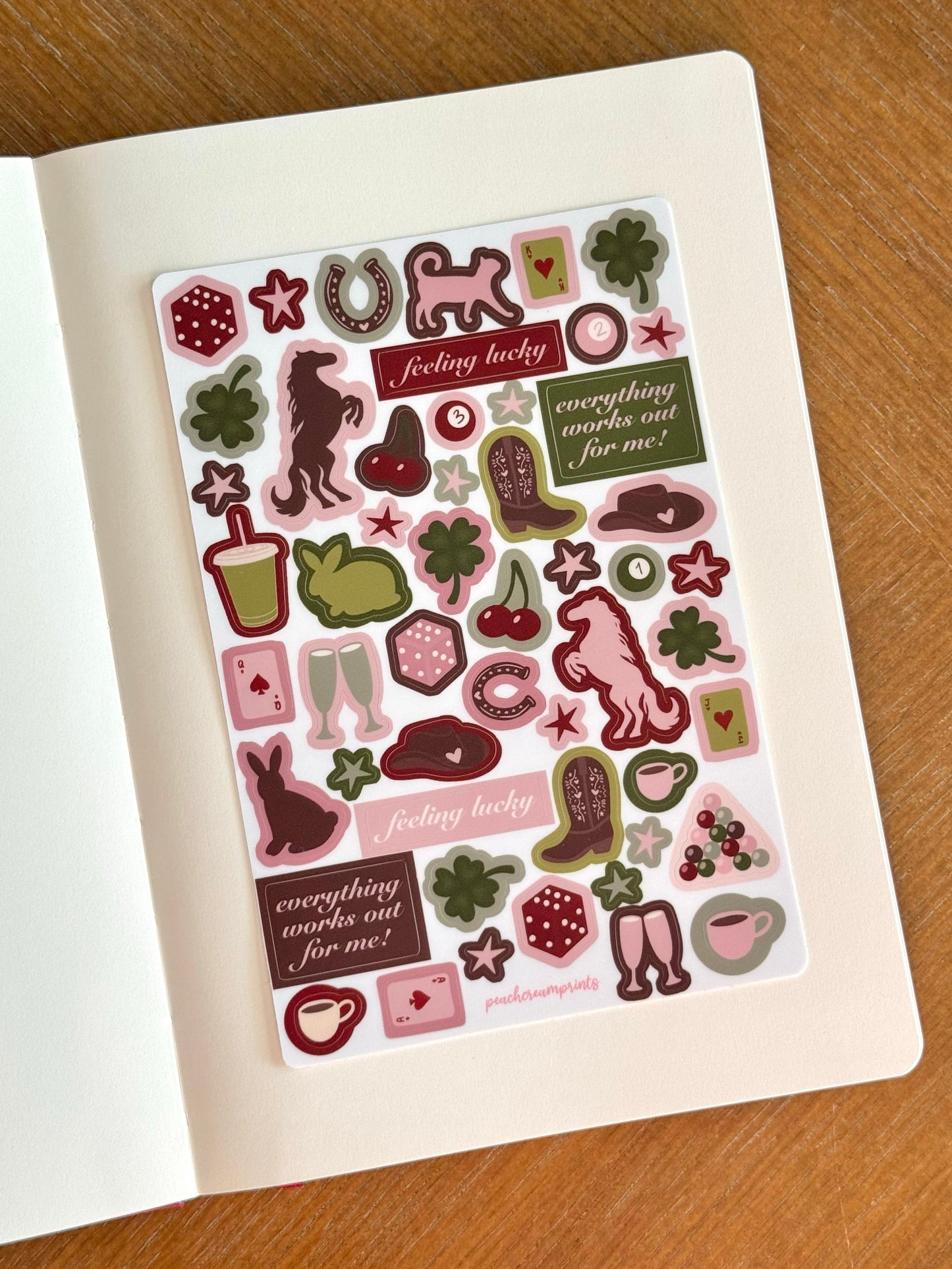 "LUCKY GIRL" STICKER SHEET