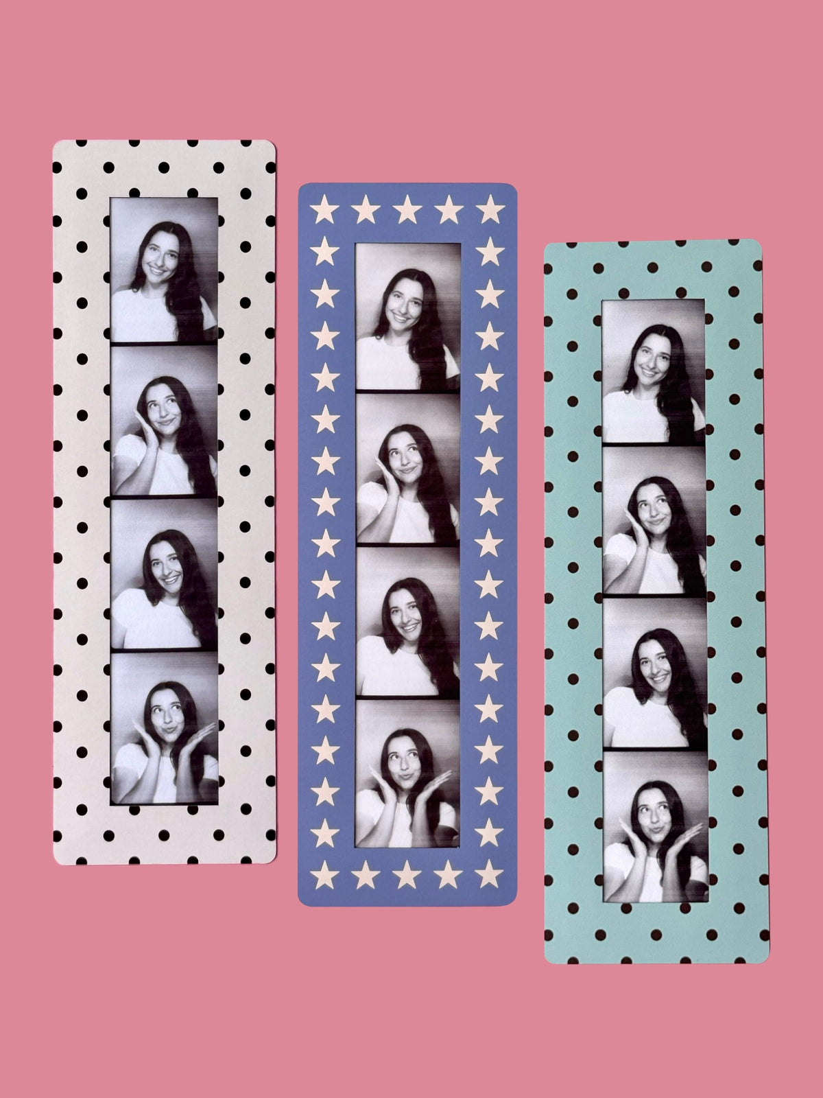CLASSIC BLUES - VINTAGE PHOTOBOOTH FRAME MAGNETS - SET OF 3