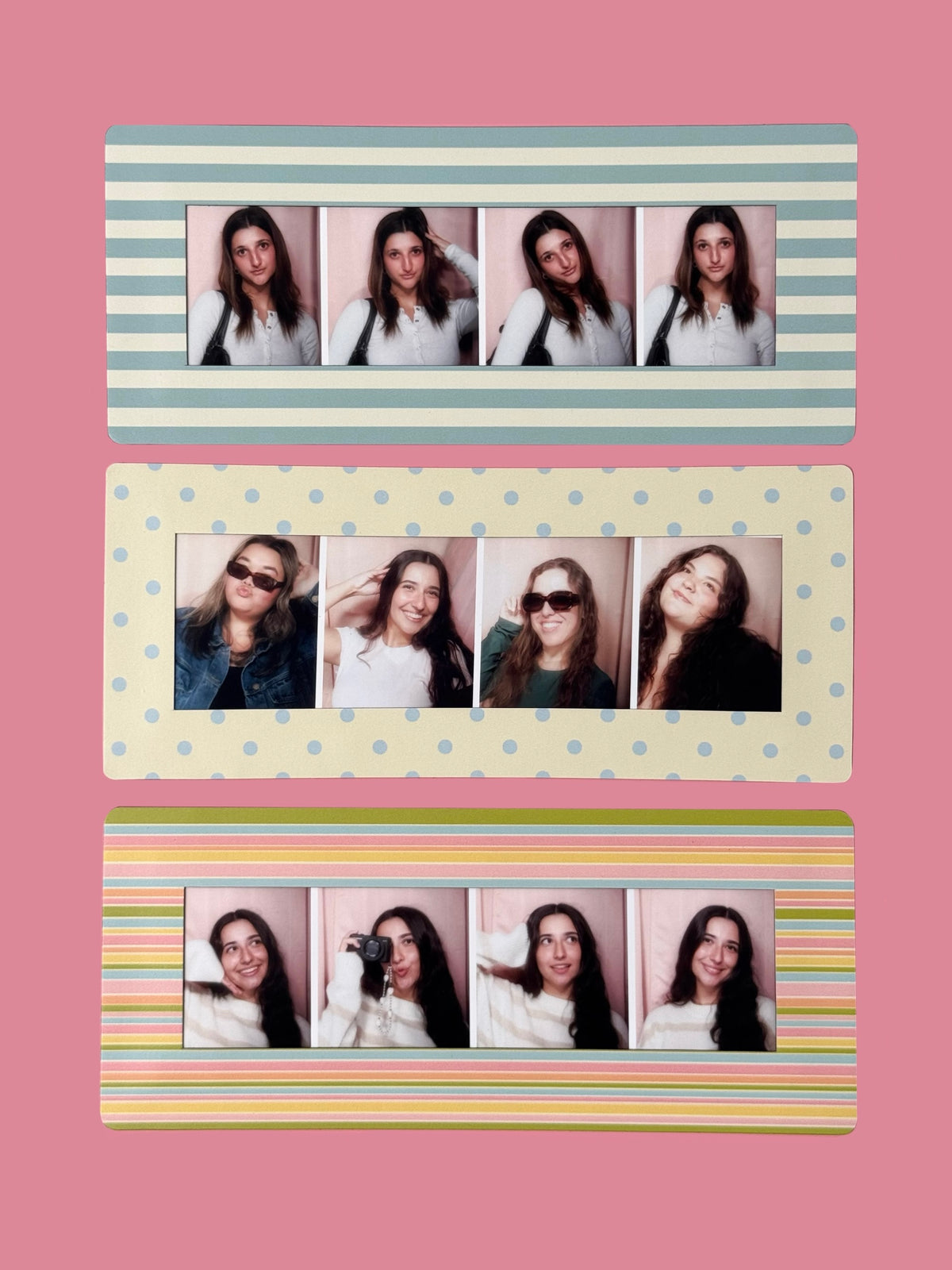 COASTAL LINEN - DIGITAL PHOTOBOOTH FRAME MAGNETS - SET OF 3