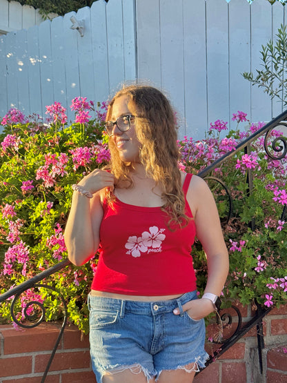 HIBISCUS TANK - CHERRY RED