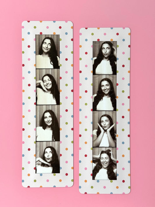 "CONFETTI POLKA DOT" VINTAGE PHOTOBOOTH FRAME MAGNET