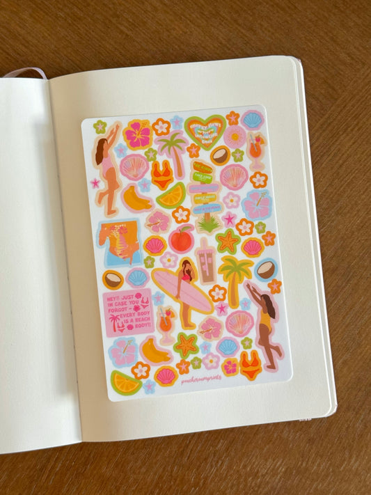 "COCONUT GIRL" STICKER SHEET