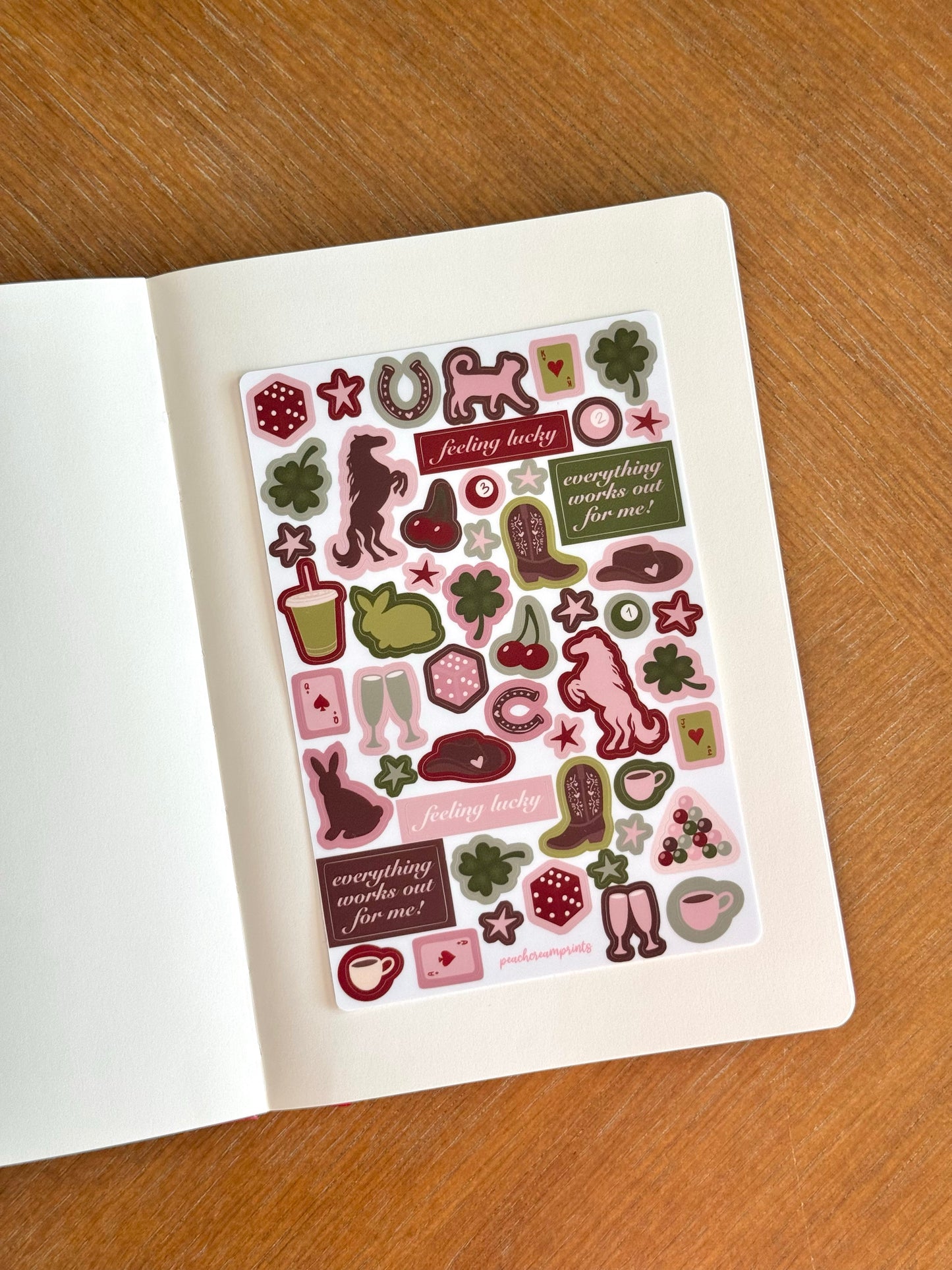 "LUCKY GIRL" STICKER SHEET