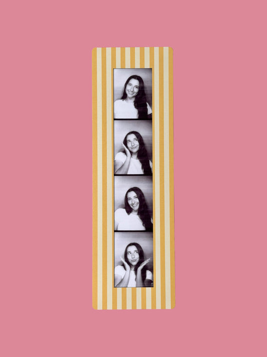 "LEMON STRIPES" VINTAGE PHOTOBOOTH FRAME MAGNET