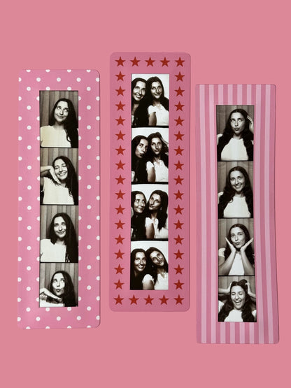 PRETTY PINK - VINTAGE PHOTOBOOTH FRAME MAGNETS - SET OF 3