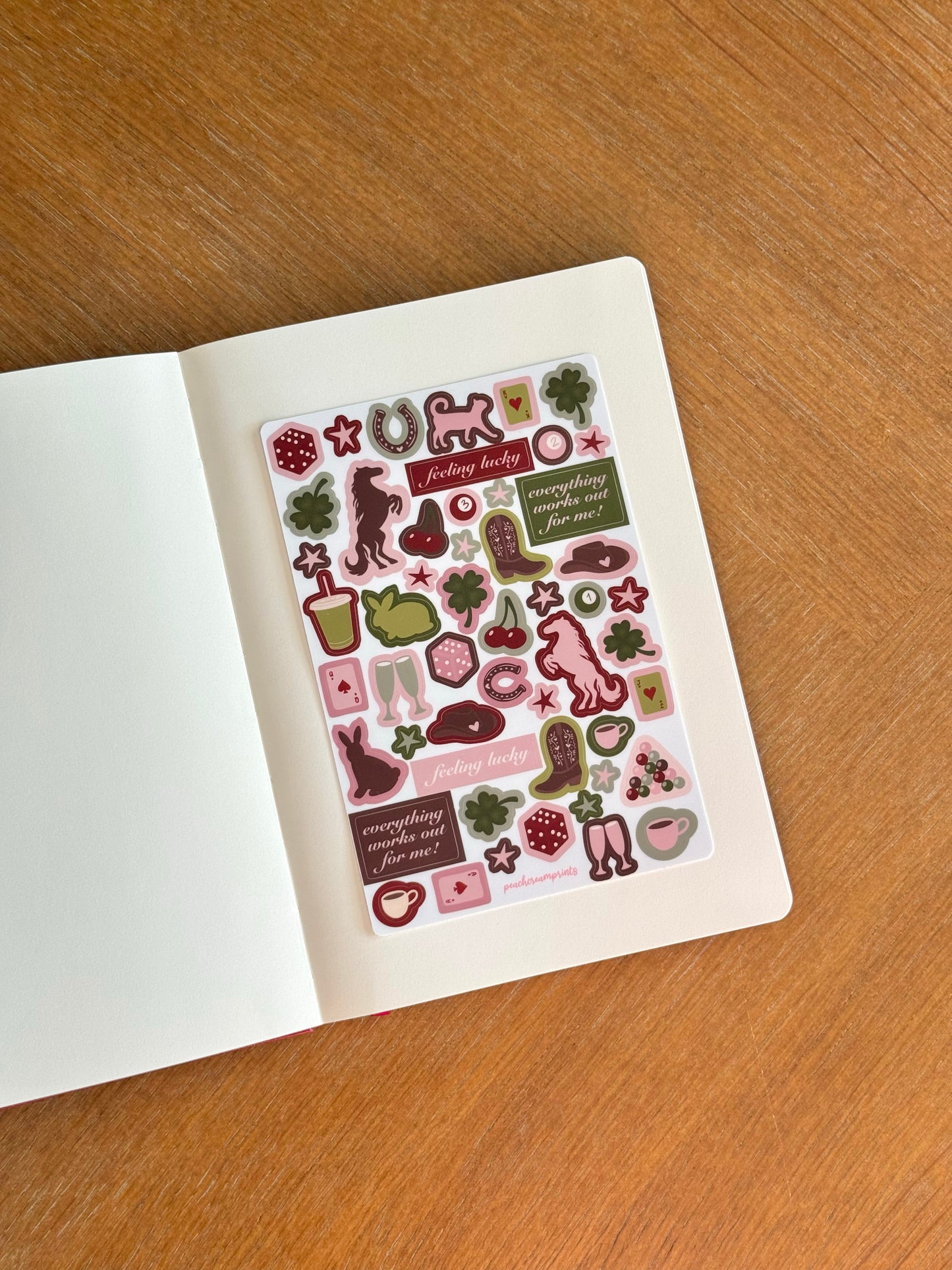 "LUCKY GIRL" STICKER SHEET