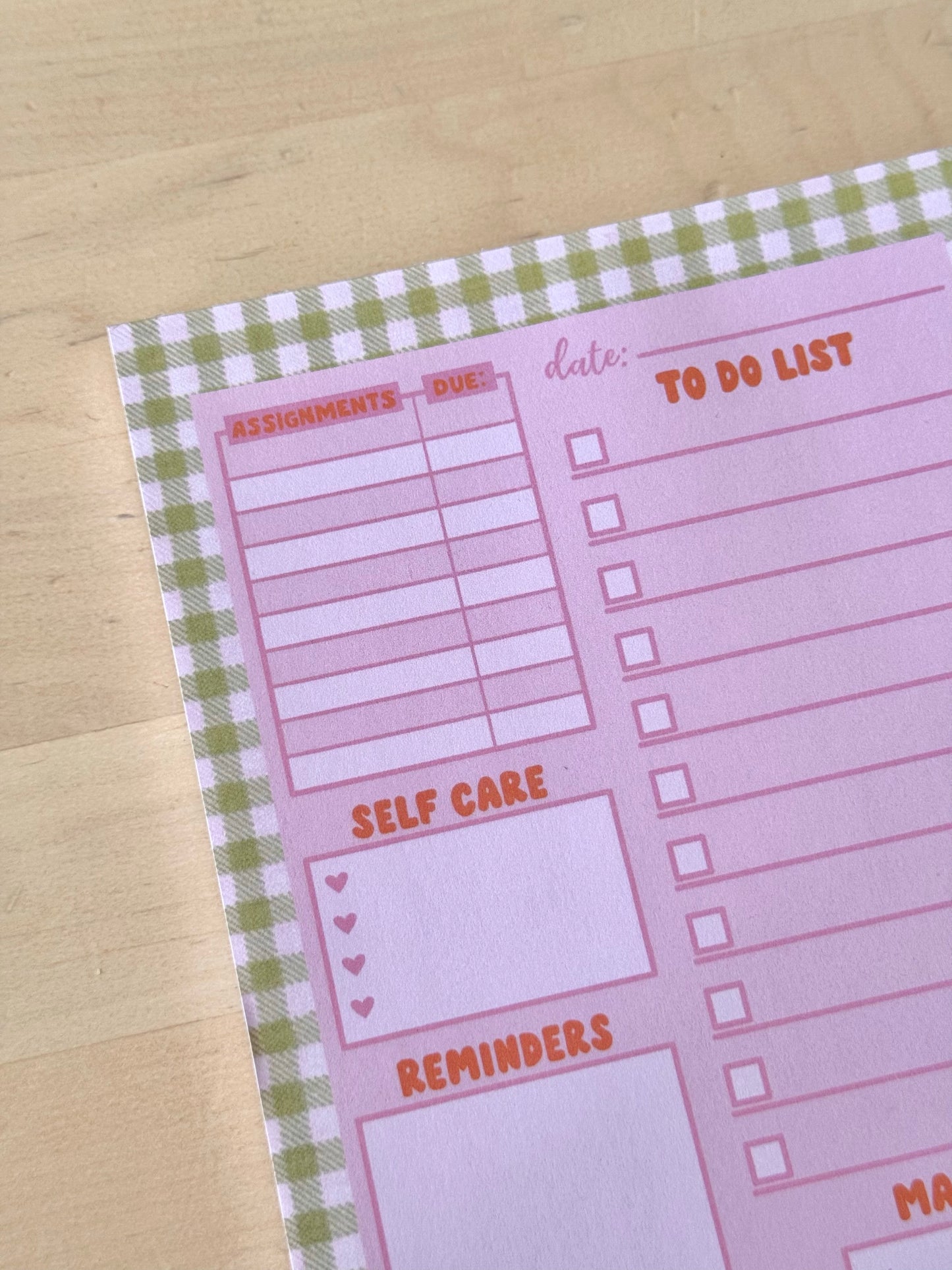 MINI STUDENT DAILY PLANNER NOTEPAD