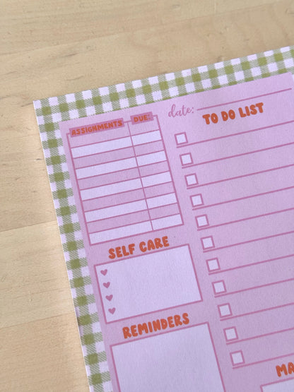 MINI STUDENT DAILY PLANNER NOTEPAD