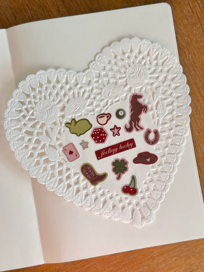 "LUCKY GIRL" STICKER SHEET