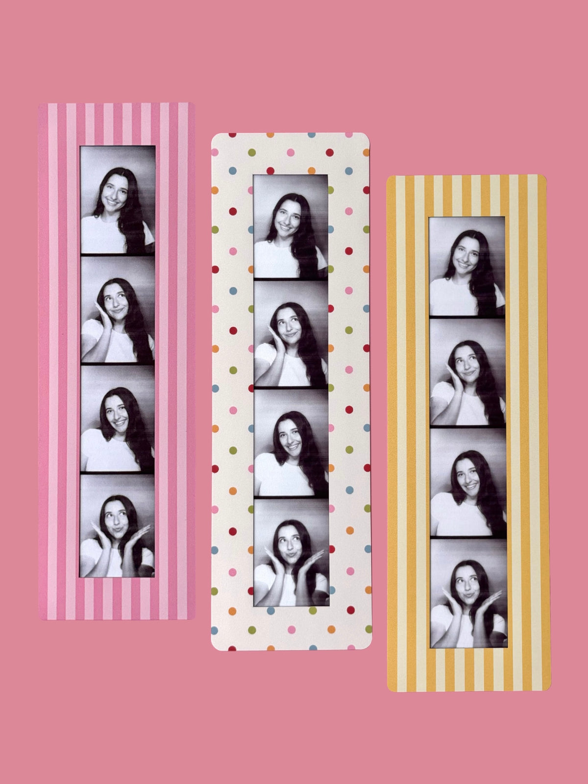 BIRTHDAY CAKE - VINTAGE PHOTOBOOTH FRAME MAGNETS - SET OF 3