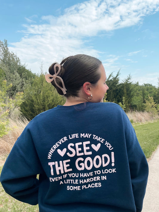 SEE THE GOOD NAVY CREWNECK